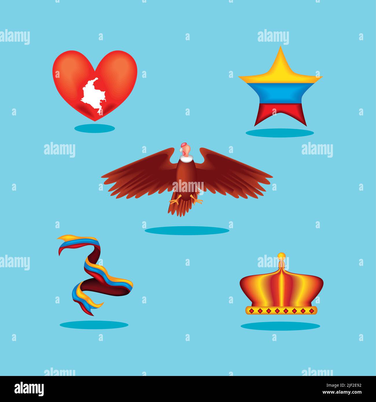 colombia culture icons Stock Vector Image & Art - Alamy