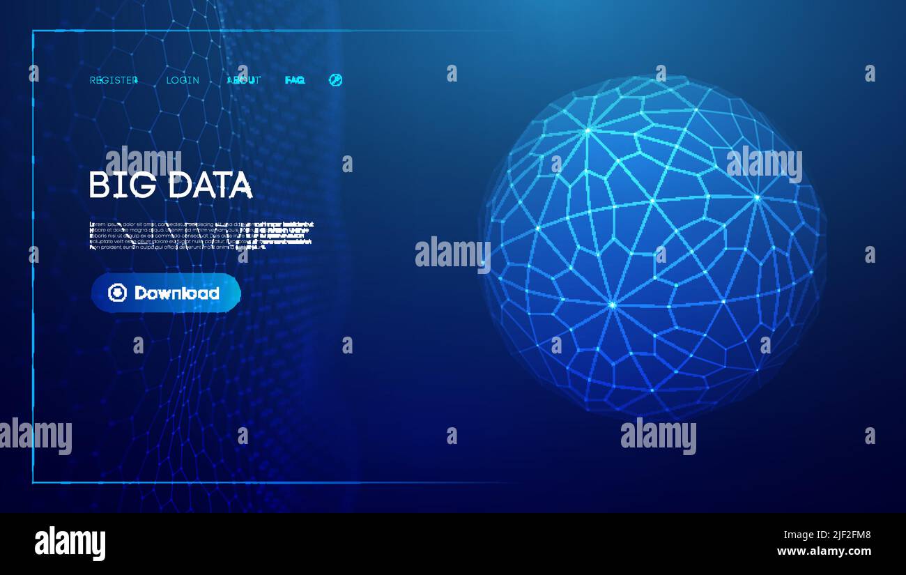 Vector Tech Sphere Technology sphere digital background. Cloud technology vector ...