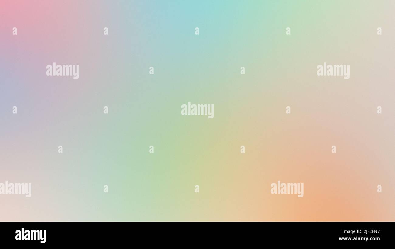 Soft and blurred colorful grainy textured gradient background. Abstract vibrant multi-colored background with noise in 4k resolution. Copy space. Stock Photo