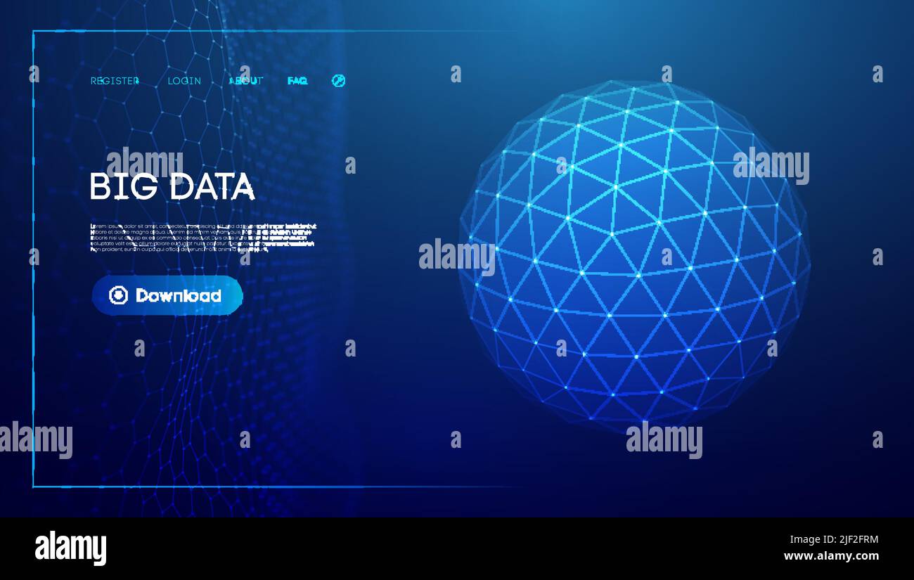Technology sphere digital background. Cloud technology vector ...