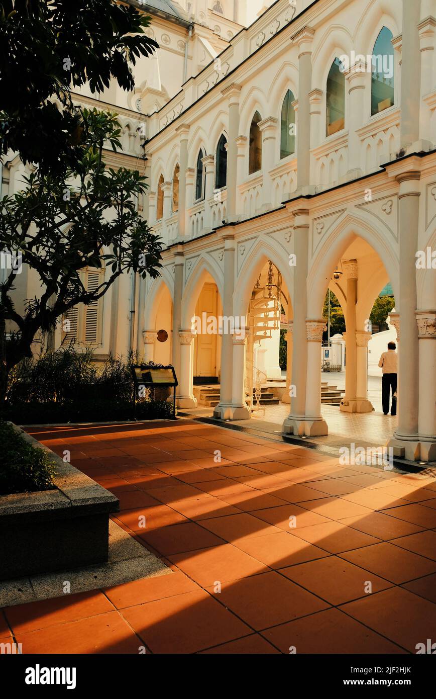A vertical shot of Chijmes ,historic, heritage building complex and a