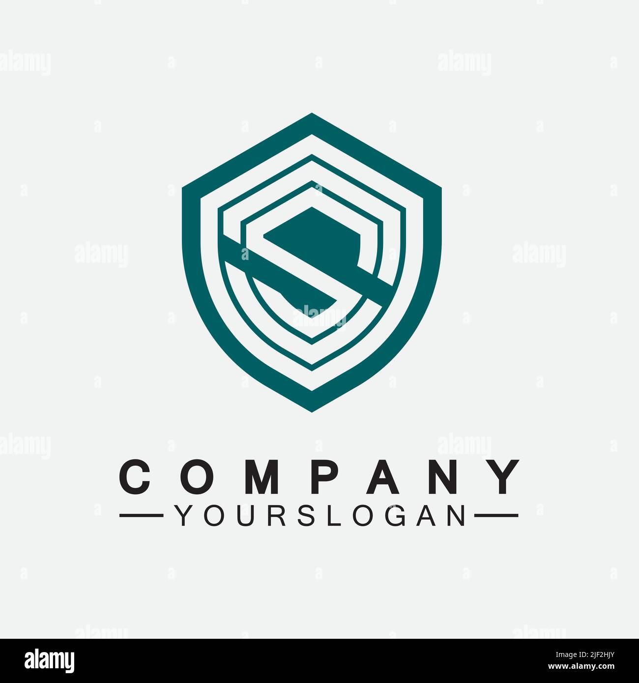 Letter S monogram and shield sign combination. Line art logo design ...