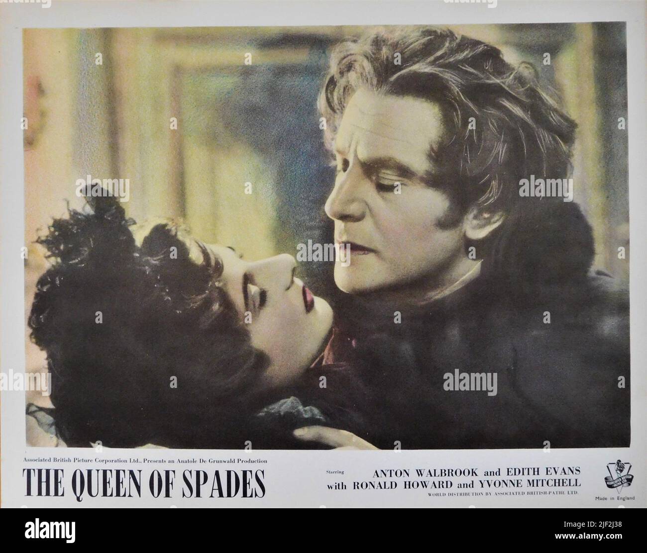 YVONNE MITCHELL and ANTON WALBROOK in THE QUEEN OF SPADES 1949 director THOROLD DICKINSON short story Alexander Pushkin screenplay Rodney Ackland and Arthur Boys music Georges Auric costumer Oliver Messel De Grunwald Productions for Associated British Picture Corporation (ABPC) Stock Photo