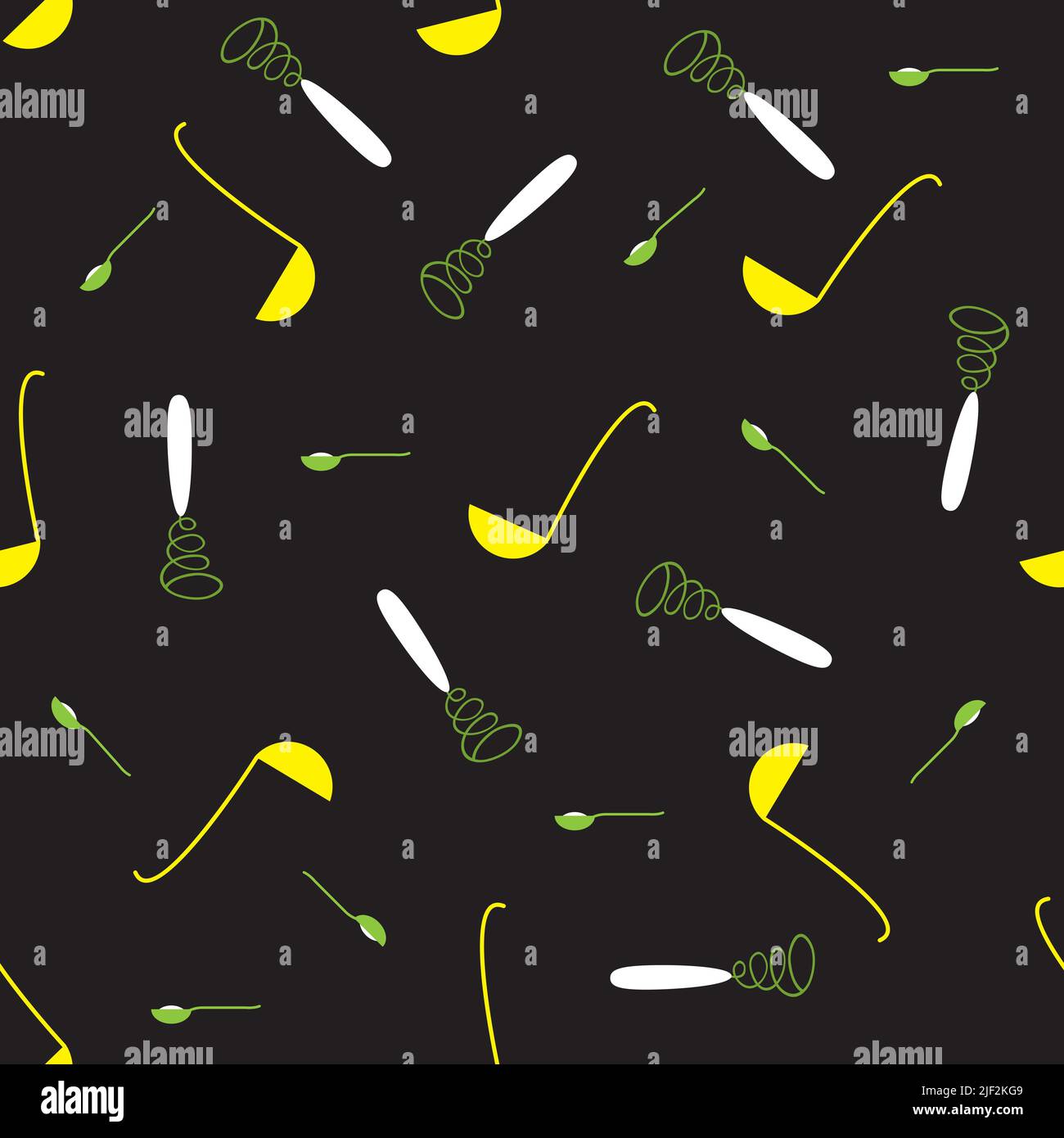 Seamless pattern with whisks and ladles Stock Vector