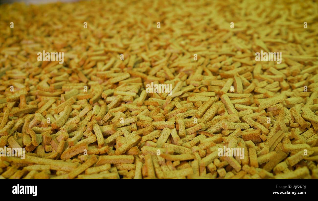 Spicy Rusk Finely chopped brown bread crumbs. A bunch of brown spicy pieces of ...