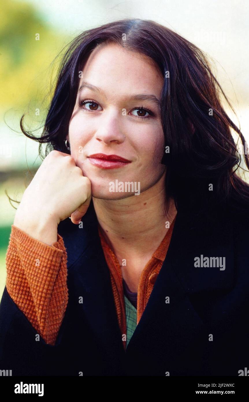 Franka Potente, deutsche Schauspielerin, Portrait, Deutschland, 1996. Franka Potente, German actress, portrait, Germany, 1996. Stock Photo