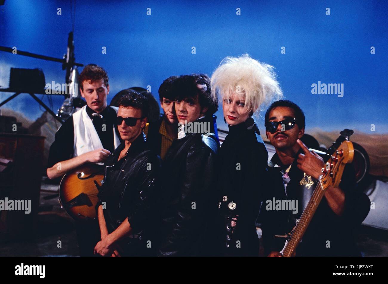 Mighty War, Musikgruppe, TV-Auftritt, Deutschland, 1984. Mighty War, music group, TV performance, Germany, 1984. Stock Photo