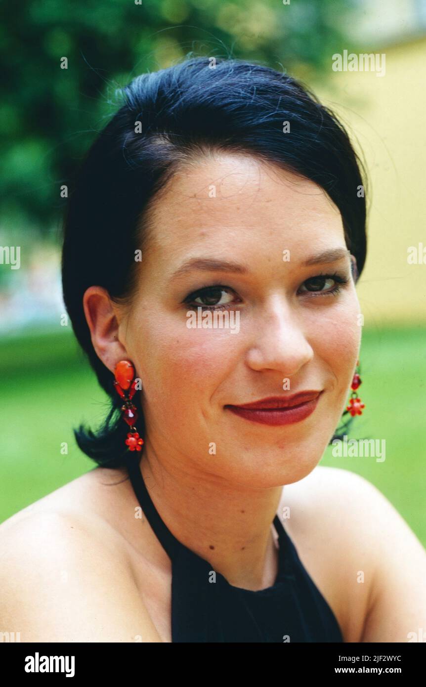 Franka Potente, deutsche Schauspielerin, Portrait, Deutschland, 1997. Franka Potente, German actress, portrait, Germany, 1997. Stock Photo
