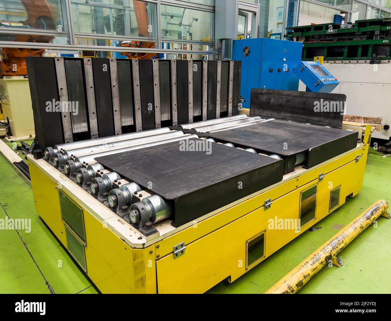 Conveyor for loading steel sheet into the press machine (Soft focus ...