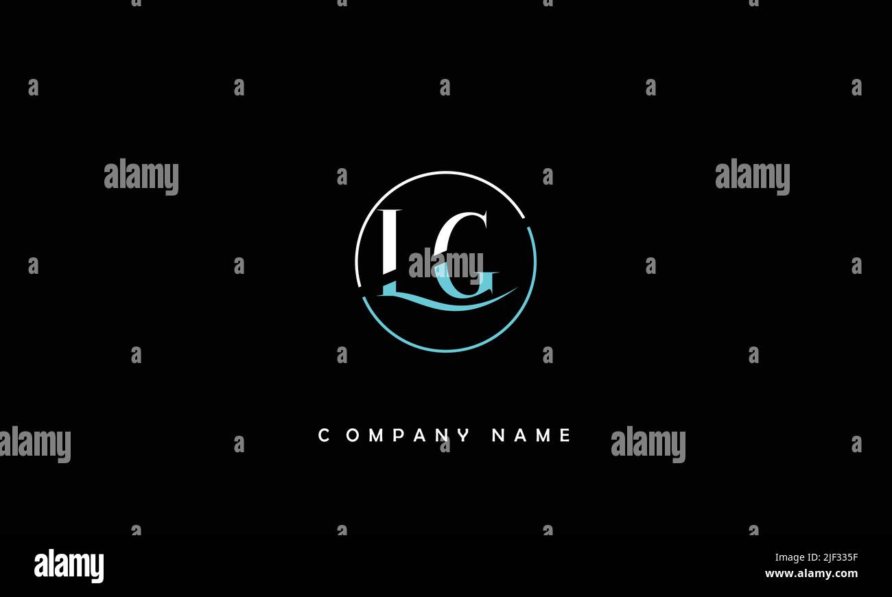 LG, GL Alphabets Letters Logo Monogram Stock Vector