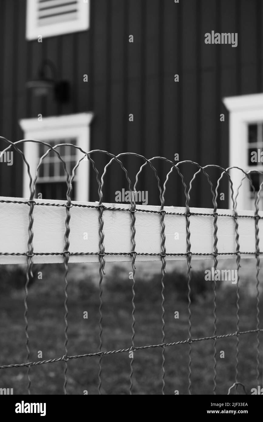 Kitchen garden fence Black and White Stock Photos & Images - Alamy