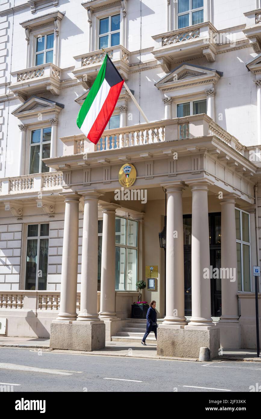 Embassy of Kuwait, London. Kuwait embassy in Knightsbridge, London, UK. Stock Photo