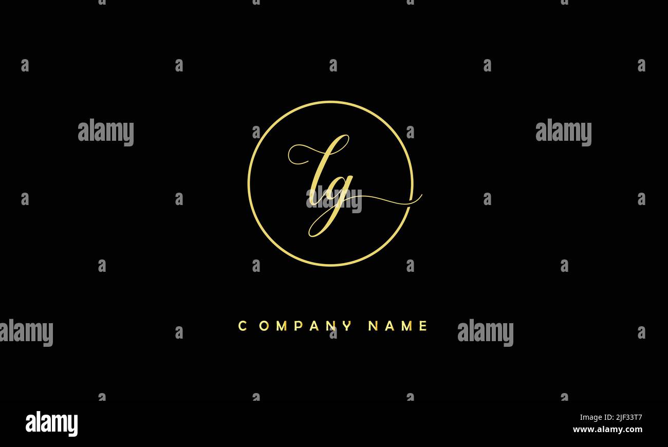 LG, GL Alphabets Letters Logo Monogram Stock Vector