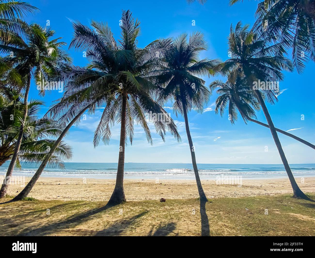 Running Bull Beach or Hat Thung Wua Laen in Chumphon, Thailand Stock Photo