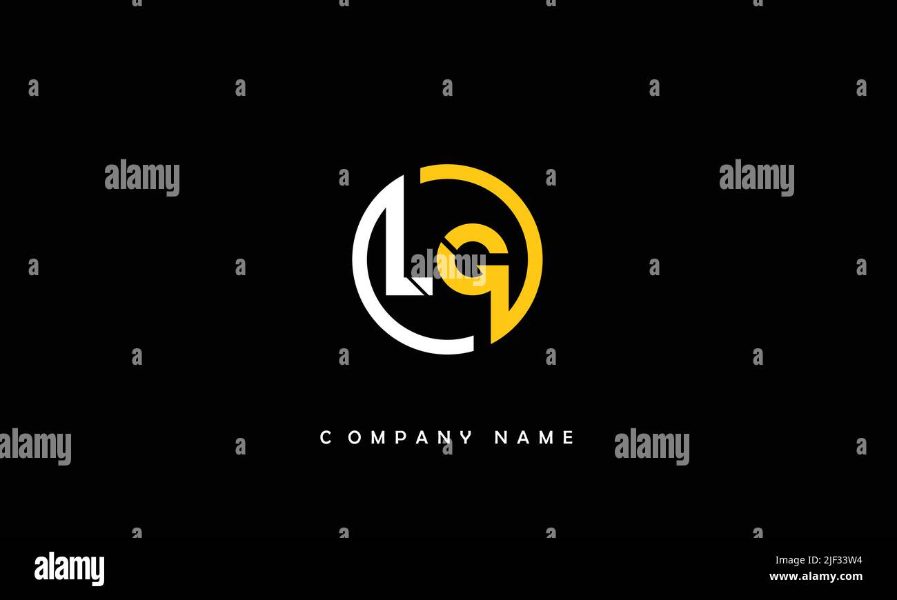LG, GL Alphabets Letters Logo Monogram Stock Vector