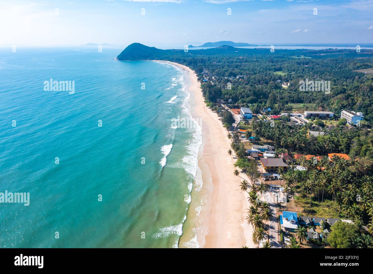 Running Bull Beach or Hat Thung Wua Laen in Chumphon, Thailand Stock Photo