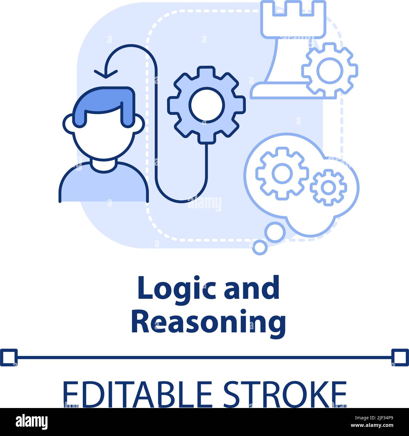 Logic and reasoning light blue concept icon Stock Vector Image & Art ...