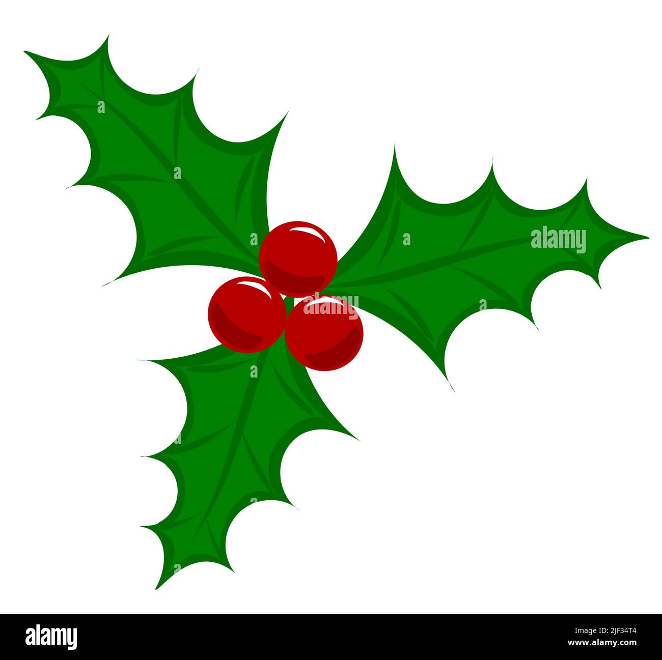 Symbolic Christmas holly berry vector illustration Stock Vector Image ...