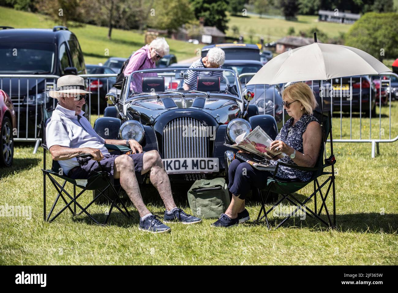 Car enthusiasts enjoy the warm weather at the Supercars & Classics