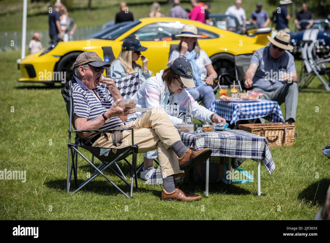 Car enthusiasts enjoy the warm weather at the Supercars & Classics
