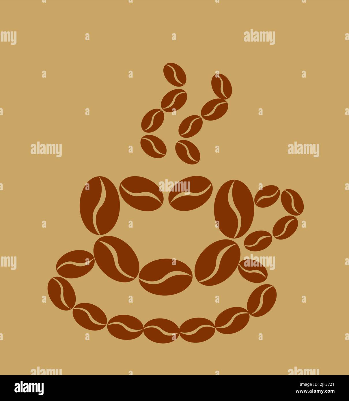 Coffee cup made of coffee beans Stock Vector Image & Art - Alamy
