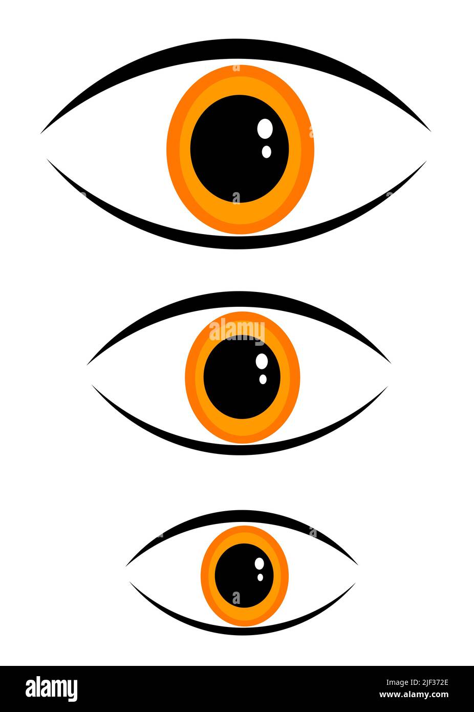 Three orange eyes in different sizes Stock Vector Image & Art Alamy
