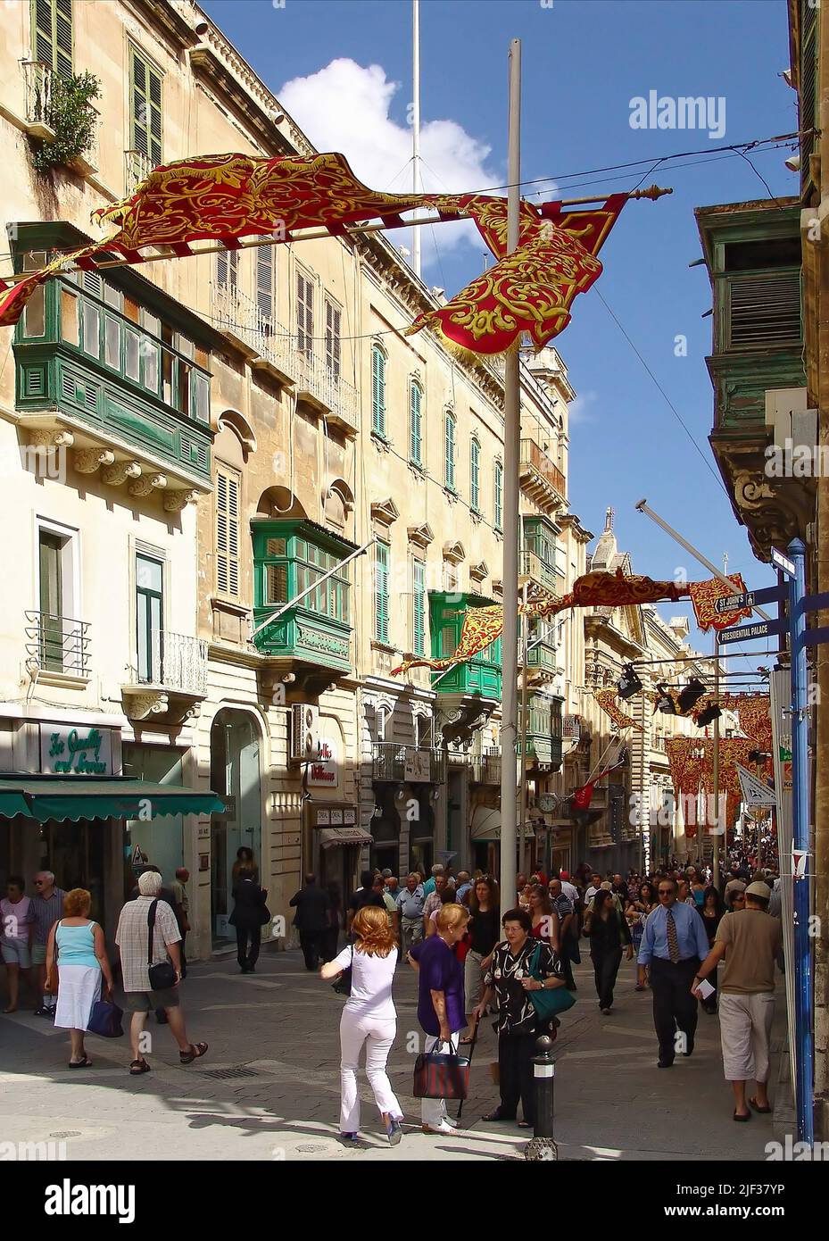 Historic old quarter of La Valetta, Malta Stock Photo