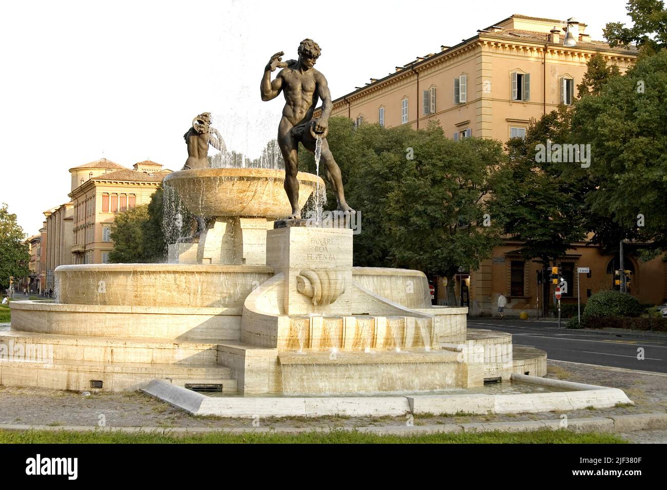 Fontana dei due fiumi Fountain in Modena, Italy, Emilia Romagna Stock Photo