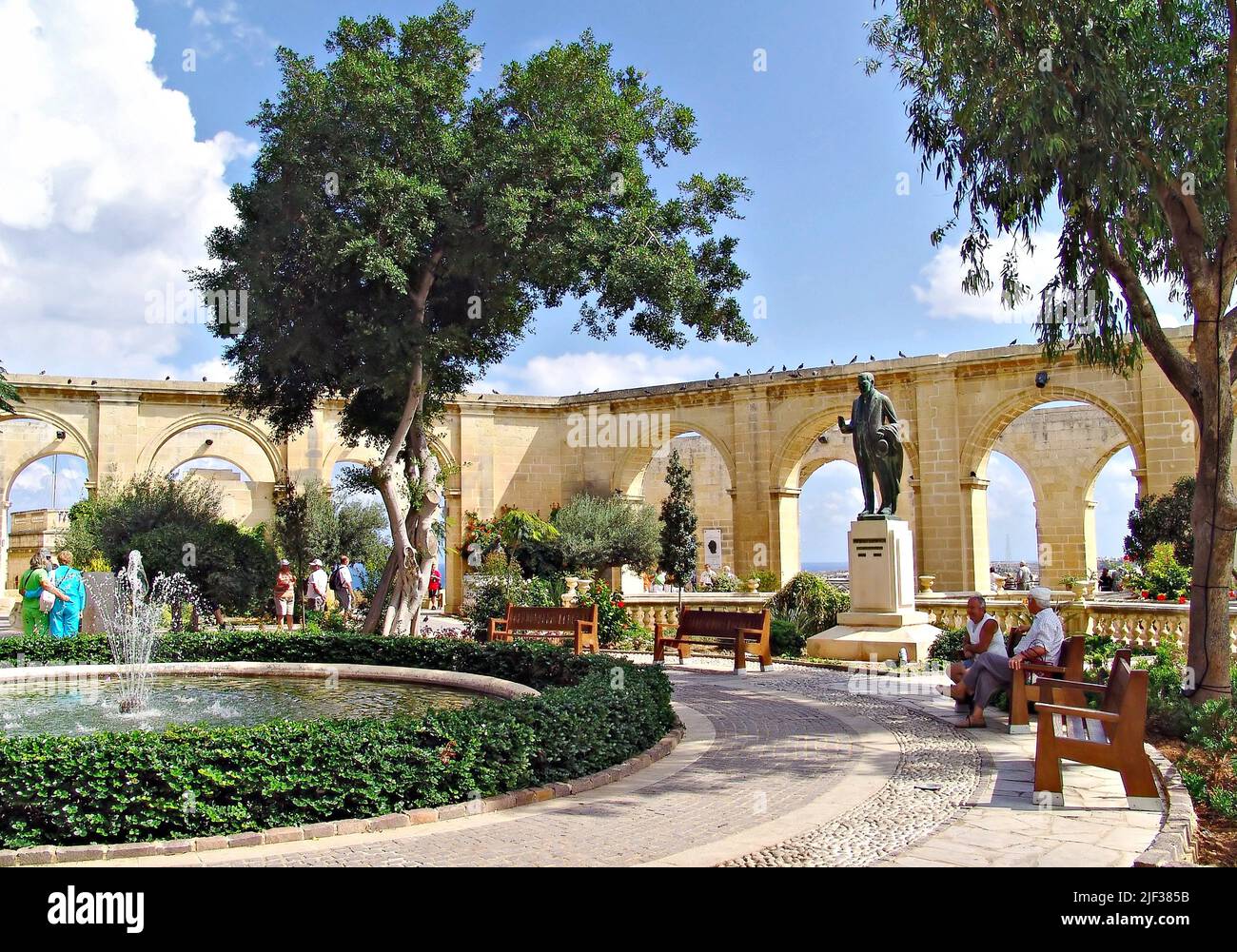 Upper Barracca Gardens in La Valetta, Malta Stock Photo