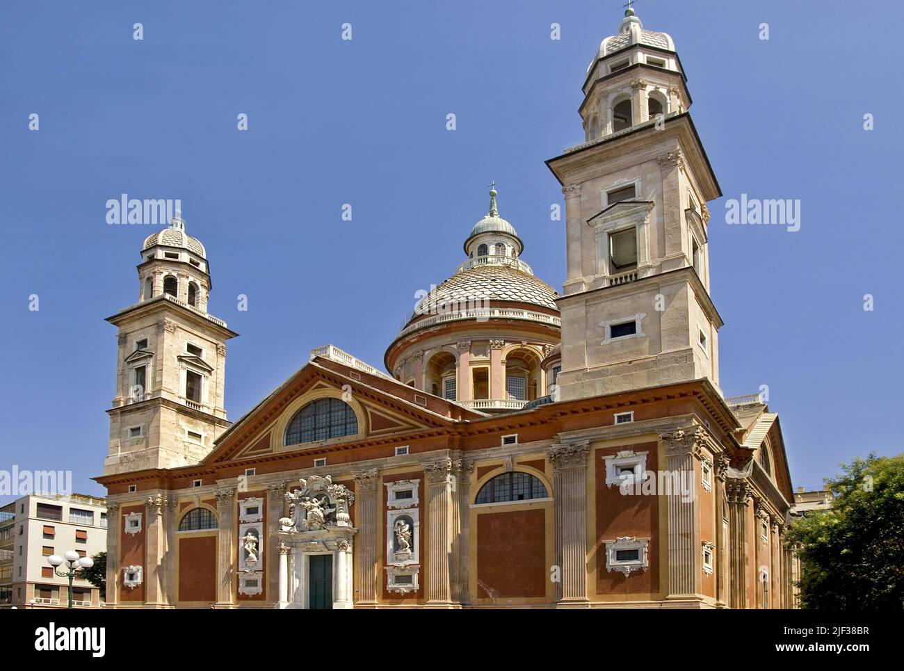 Basilica di Santa Maria Assunta, Italy, Carignano, Genoa Stock Photo