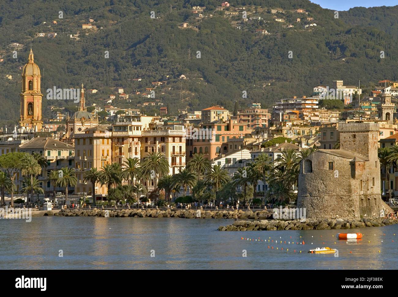 View onto Rapallo, Italy, Liguria Stock Photo