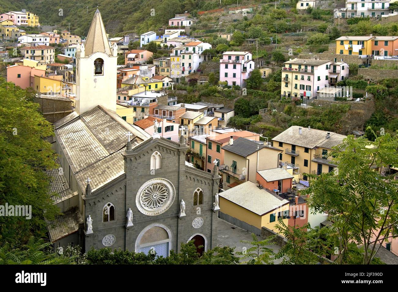 Chiesa di San Giovanni Battista, Italy, Liguria, Riomaggiore Stock Photo