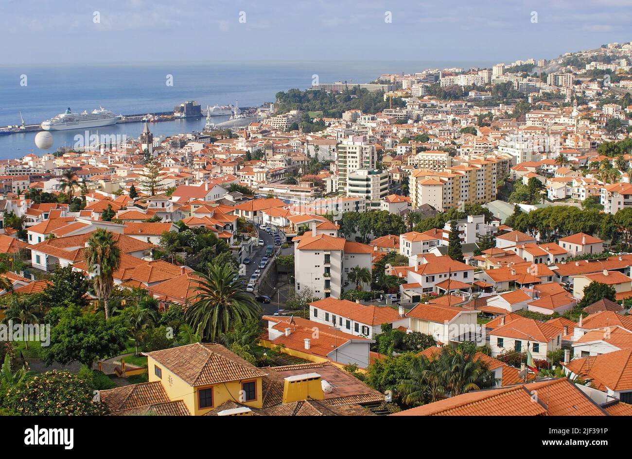 , View onto Funchal, Madeira, Funchal Stock Photo