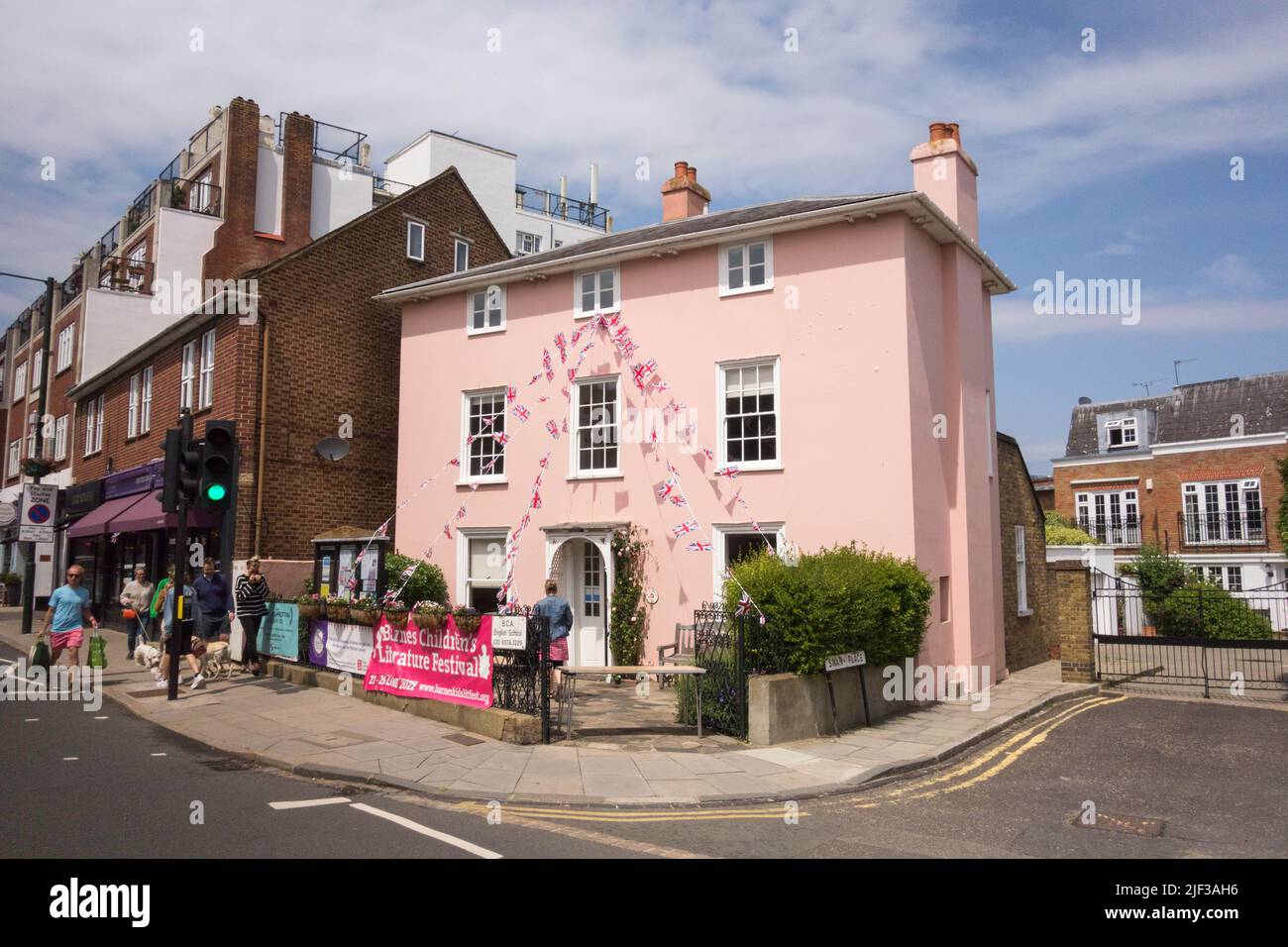 Rose House, High Street, Barnes, London, SW13, England, UK Stock Photo