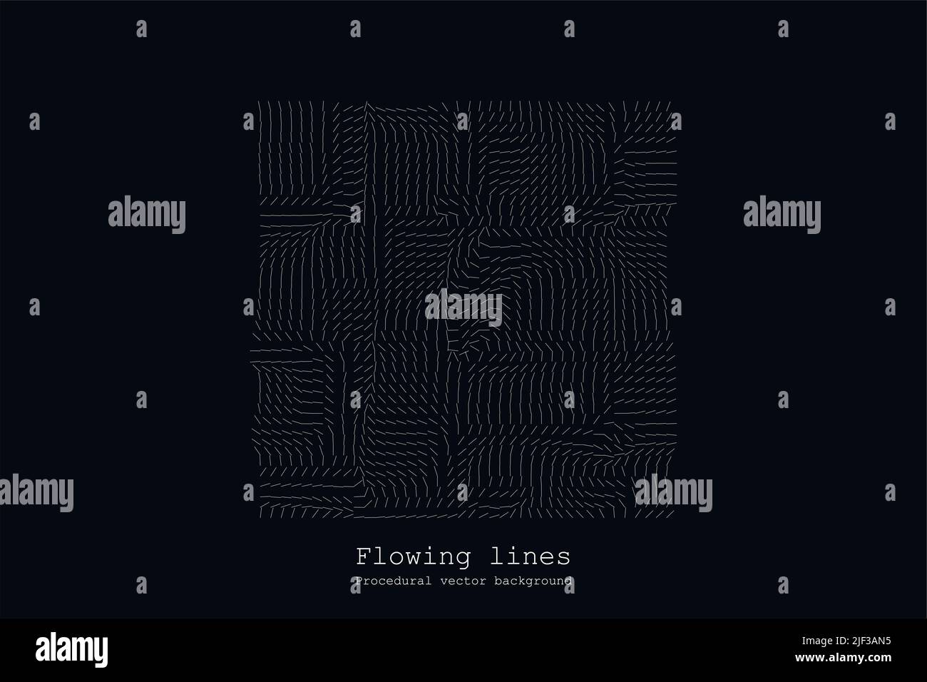 Abstract Line Matrix Pattern. Noise Flow Dynamic Stock Vector Image