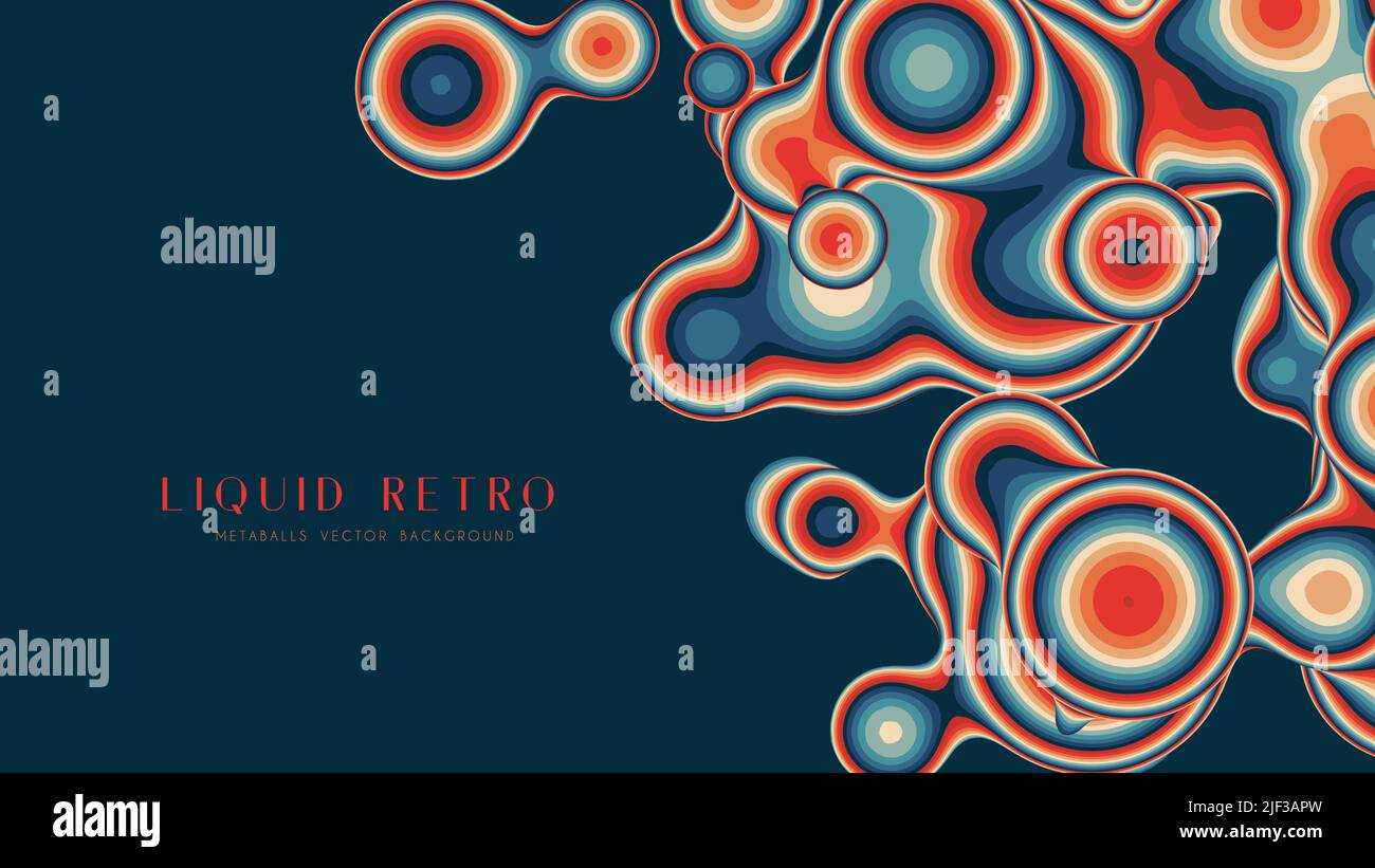 Liquid retro 3D metaball, with organic structure. Abstract vector ...