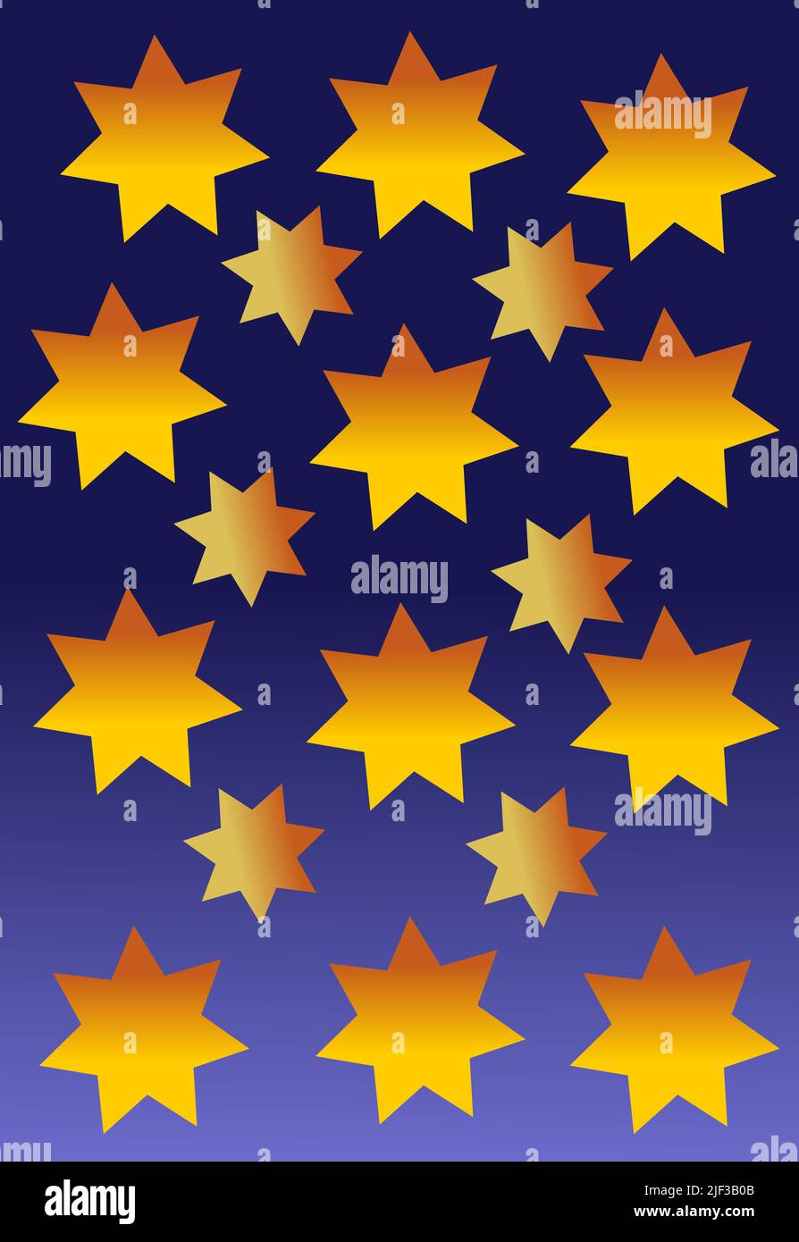 Christmas background - sky full of golden stars. Vector illustration ...