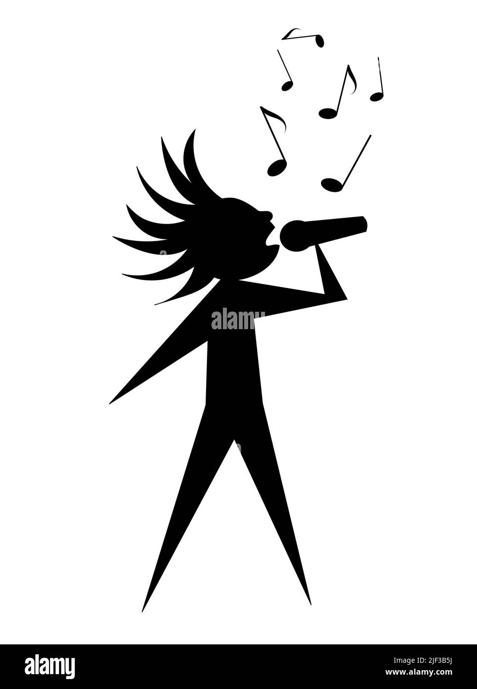 Singer - black symbolic vector silhouette Stock Vector Image & Art - Alamy
