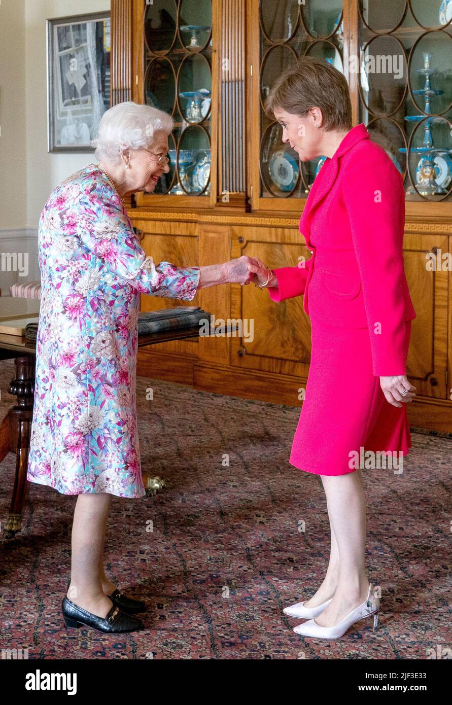 Queen Elizabeth II receives First Minister of Scotland Nicola Sturgeon