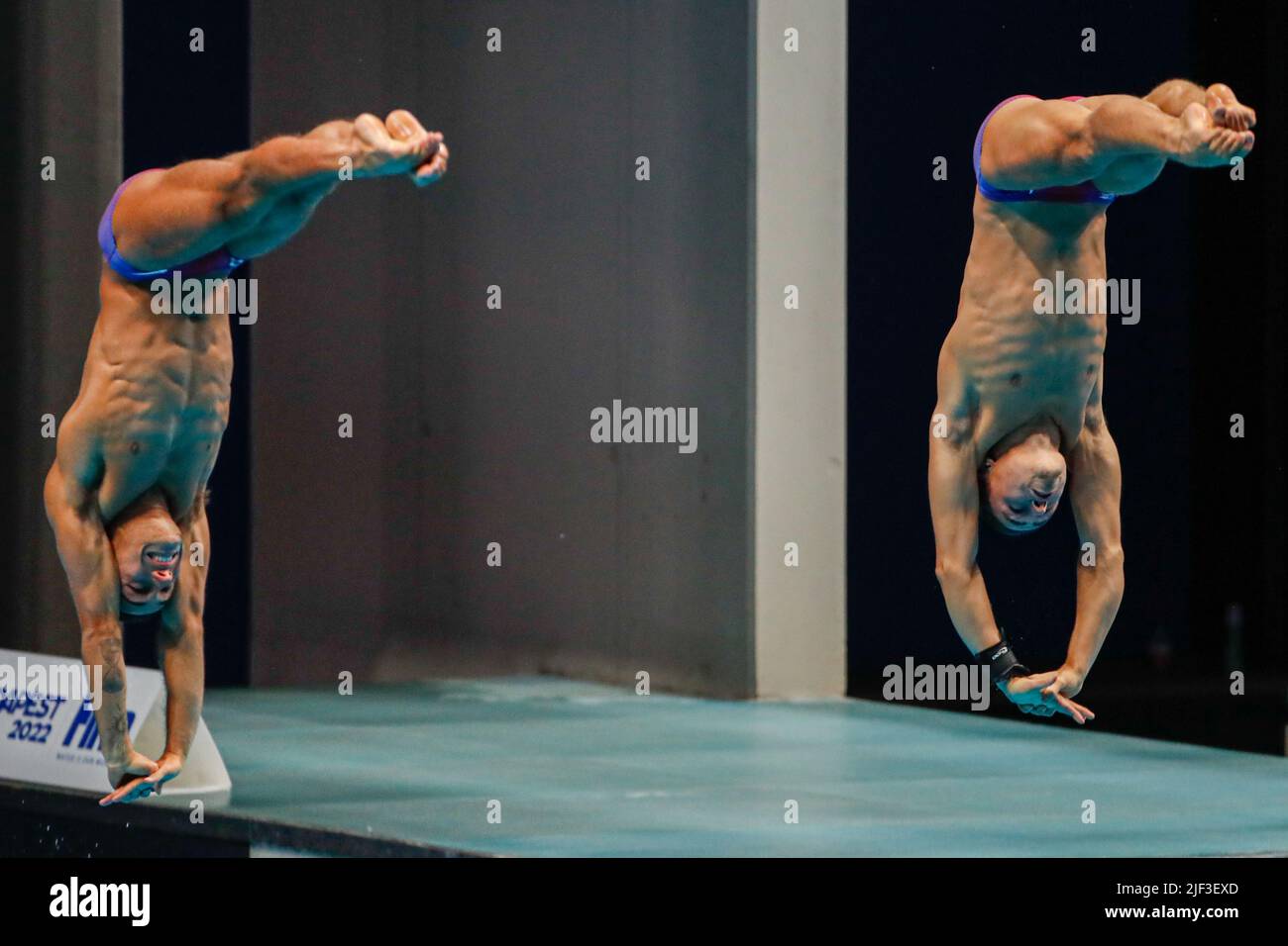 BUDAPEST, HUNGARY JUNE 28 Maxwell Flory of USA, Zachary Cooper of