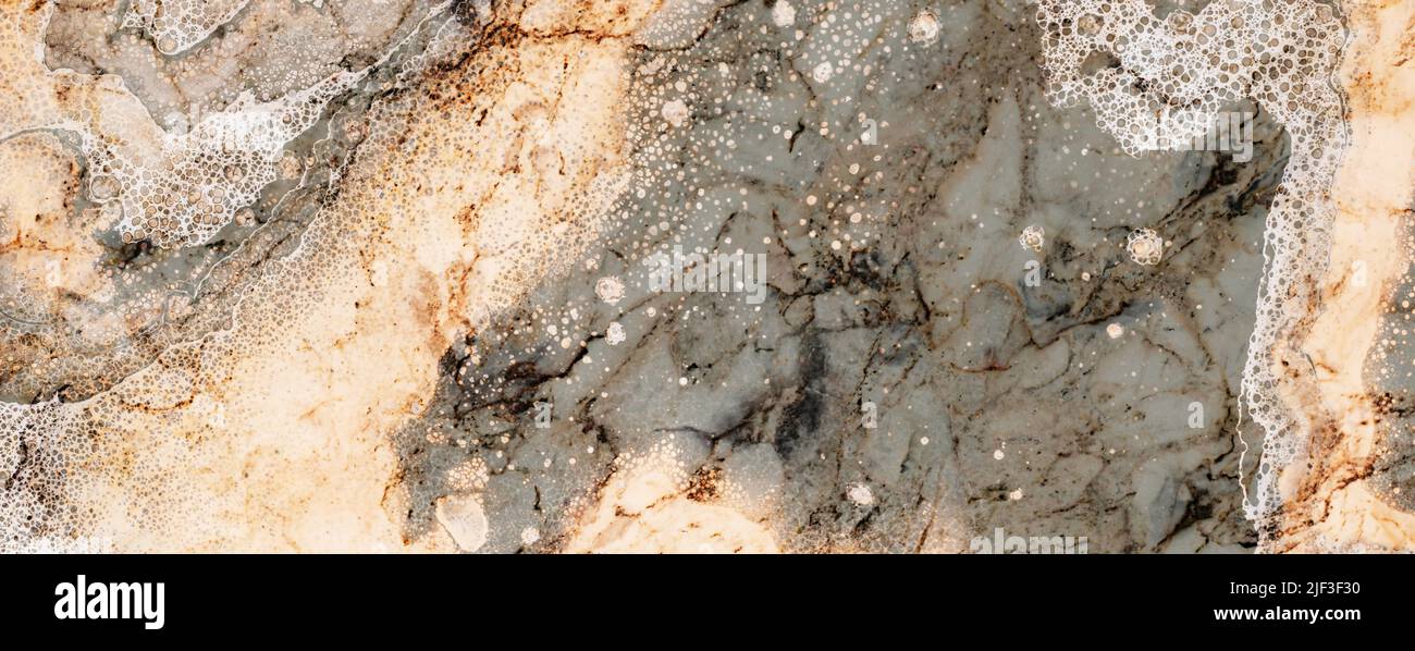 beige marble stone texture, travertine background Stock Photo