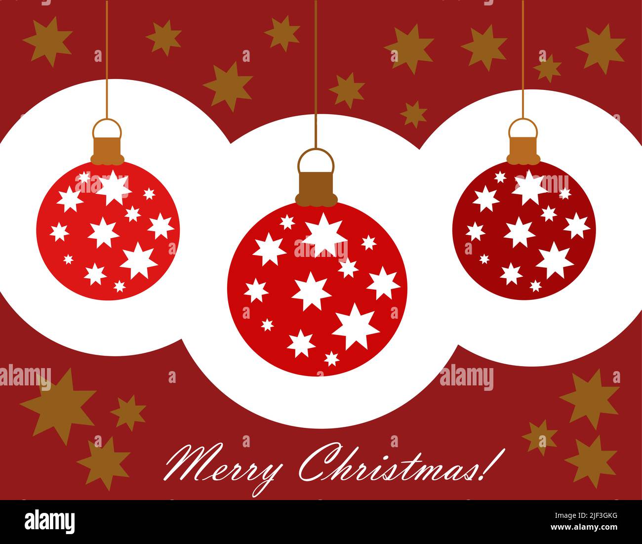 Christmas card background design with balls - vector illustration Stock ...