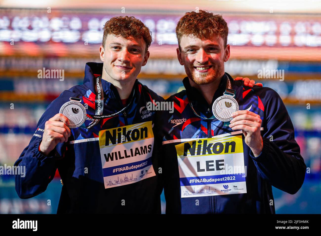 BUDAPEST, HUNGARY JUNE 28 Noah Williams of England, Matthew Lee of