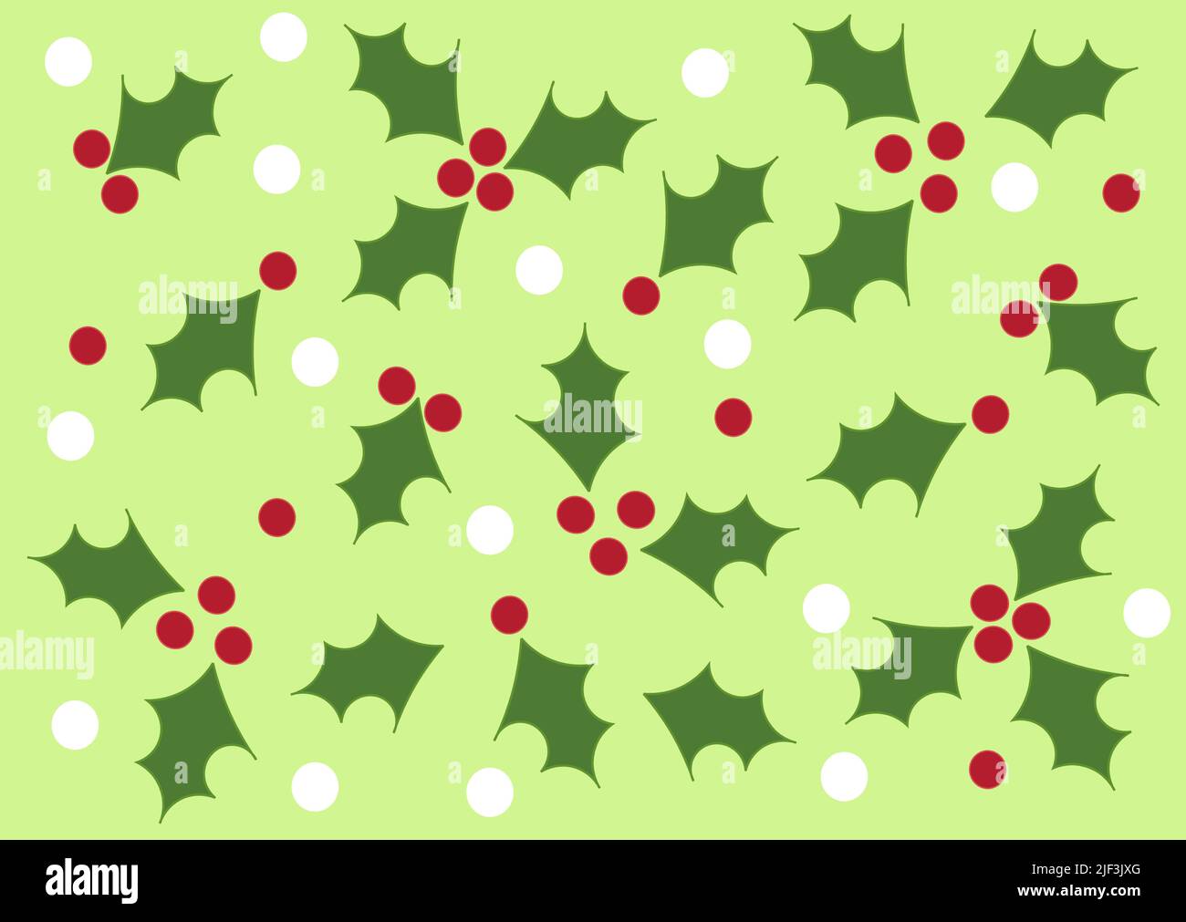 Holly berry Christmas seamless background Stock Vector