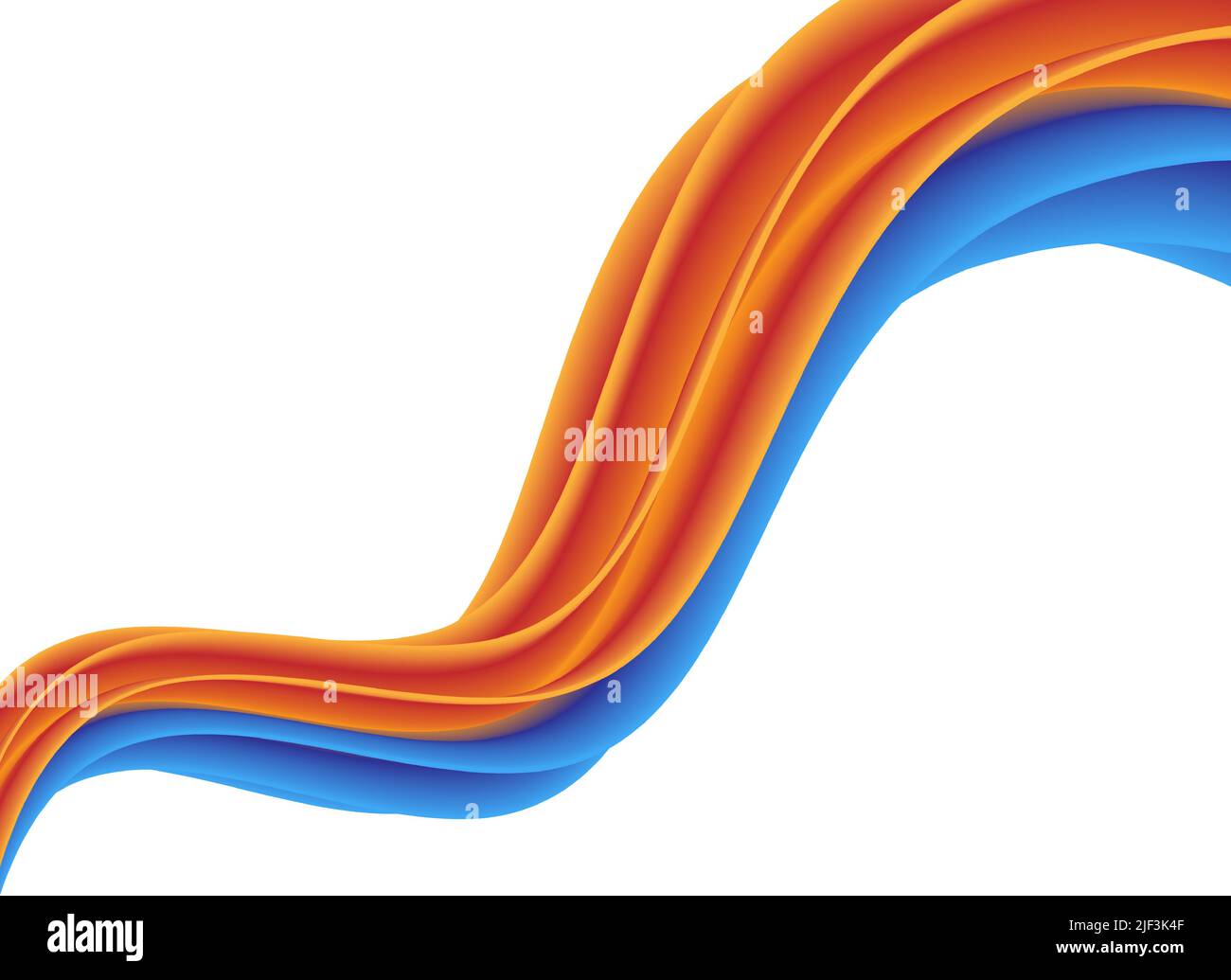 abstract flowing color wave background, vector illustration Stock Vector