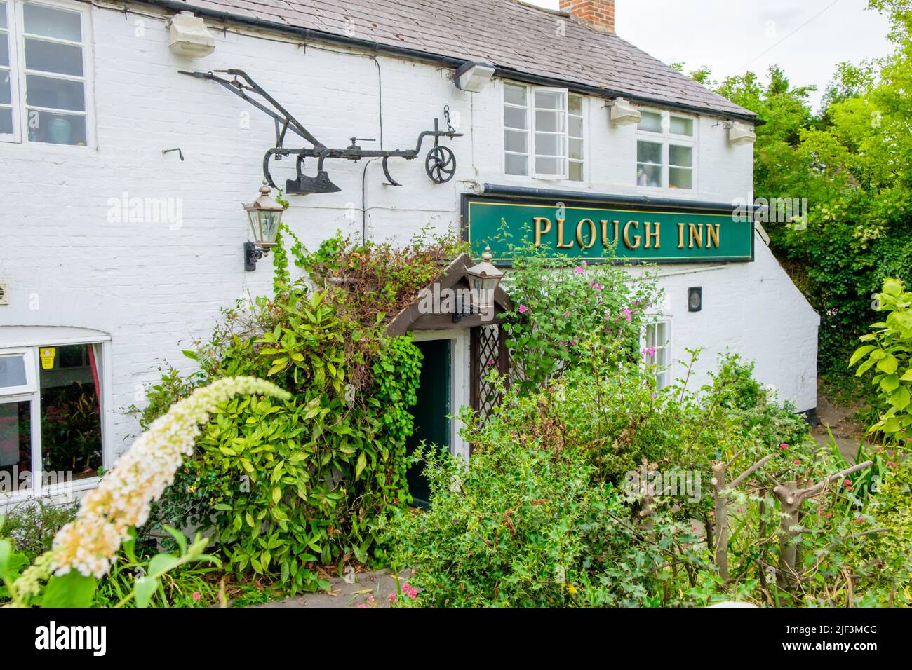 The Plough Inn located near the Grantham canal, Hickling, Nottinghamshire, England UK Stock Photo