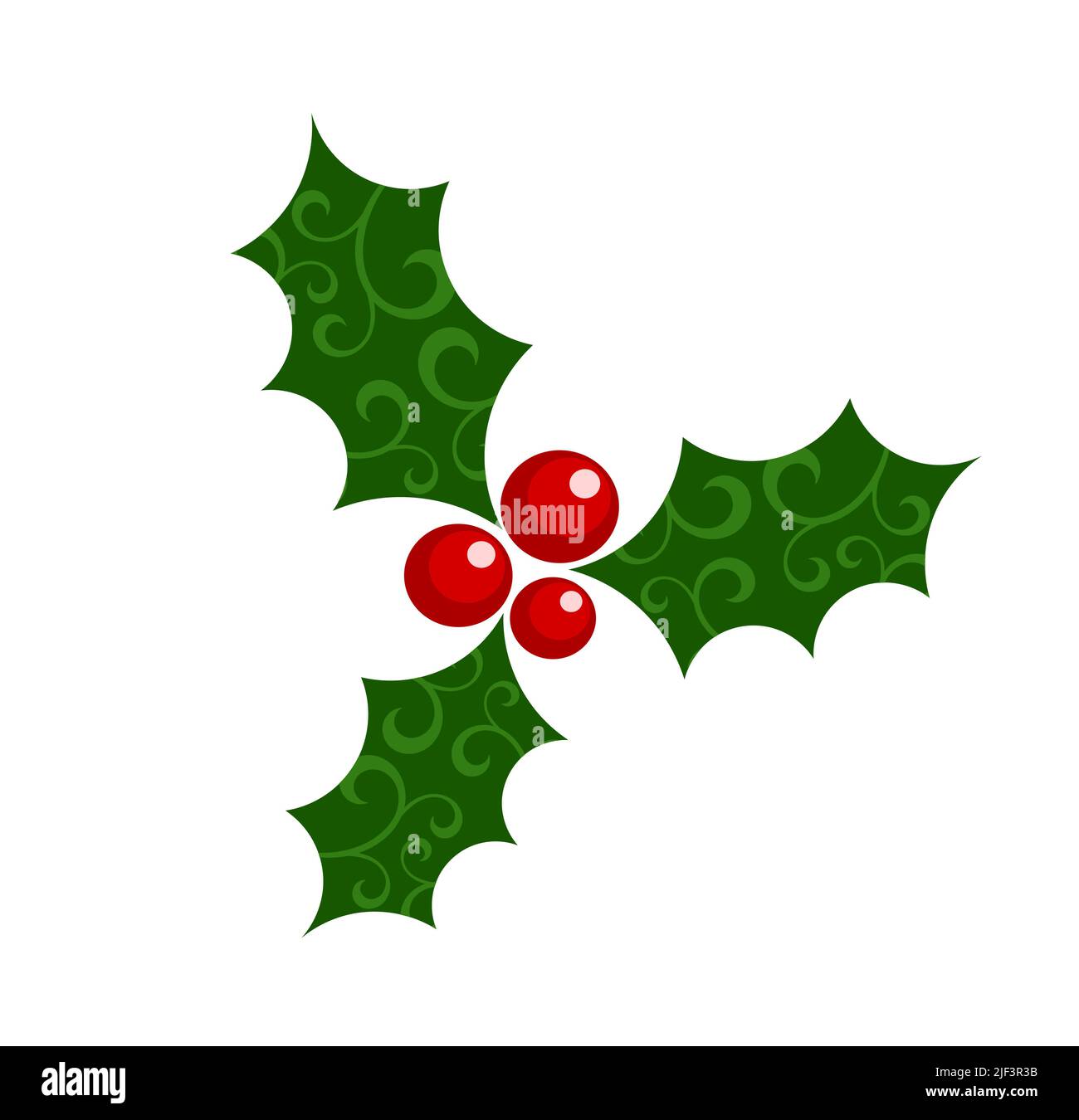 Holly berry - Christmas symbol vector illustration Stock Vector Image ...