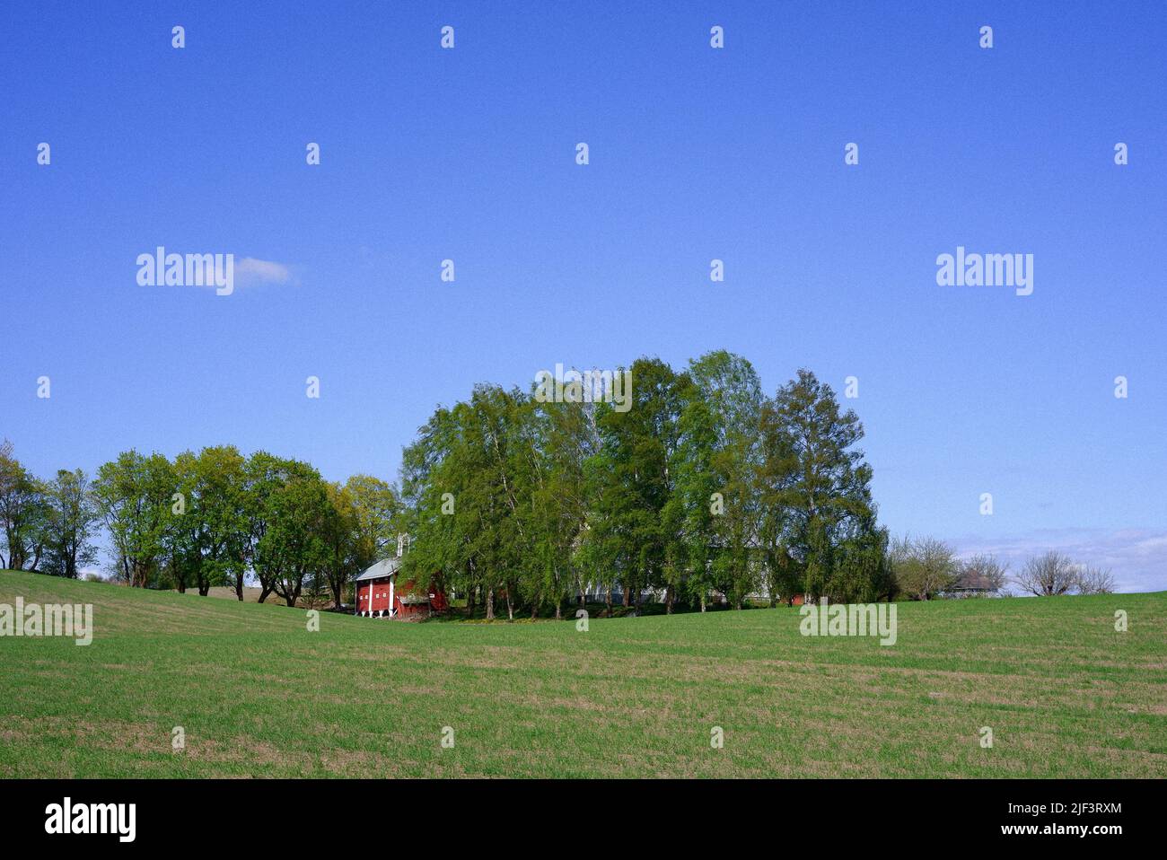The beautiful spring countryside landscape in Toten, Norway Stock Photo ...