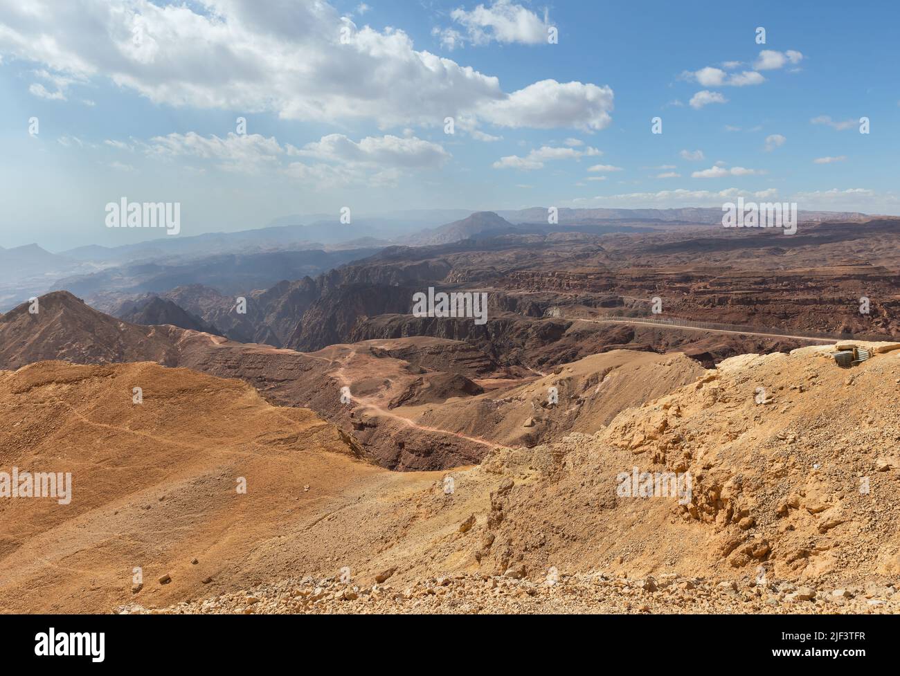 beautiful mountains landscape in Arava desert Israel Stock Photo