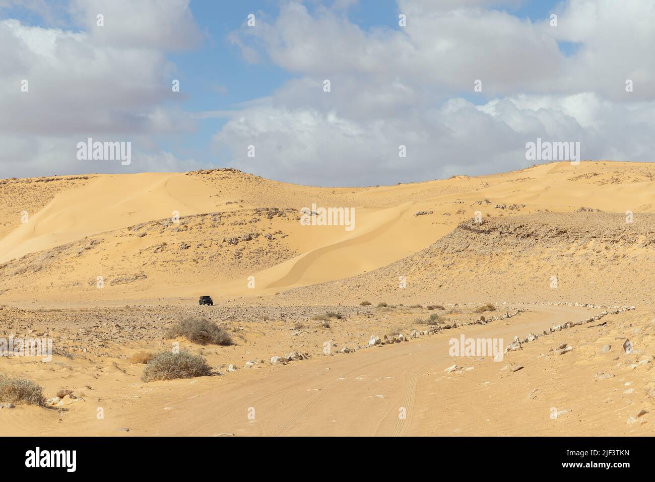 beautiful sand dunes in Arava desert Israel Stock Photo